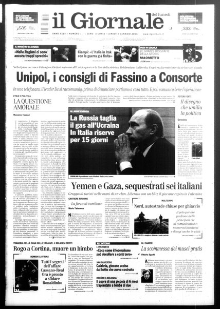 Il giornale del lunedi